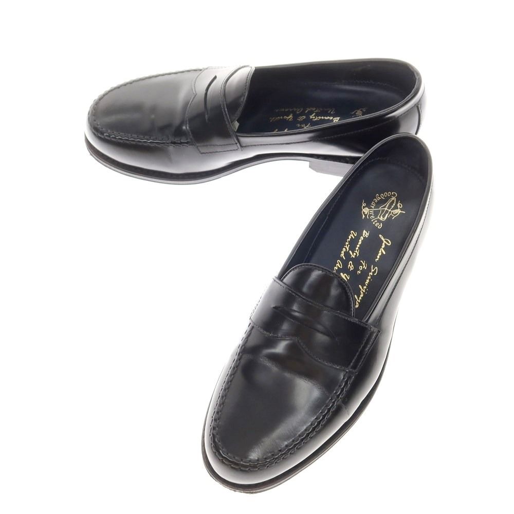 【中古】ジャランスリウァヤ JALAN SRIWIJAYA BEAUTY＆YOUTH別注 ガラスレザー コインローファー ブラック【サイズ5.5】【メンズ】