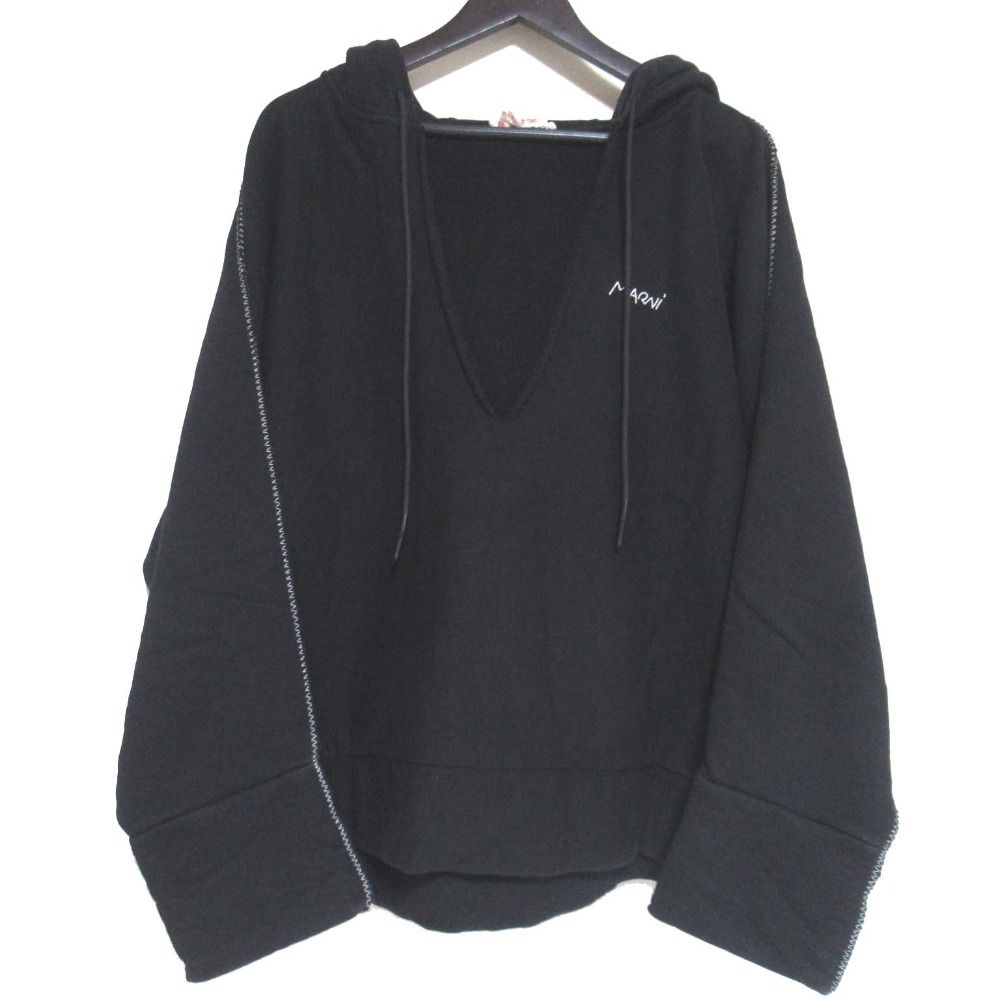 【新品タグ付】MARNI マルニ トレーナー 黒　裏毛 プルオーバー 楽天市場】MARNI マルニ パフィーエンボスロゴ スウェット