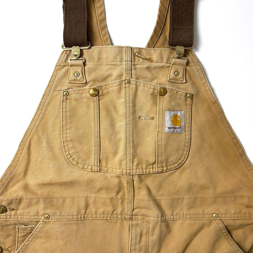 carhartt オーバーオール ダブルニー W40 L30 ブラウン Carhartt オーバーオール W40 L30 ブラウン ダブルニー仕様