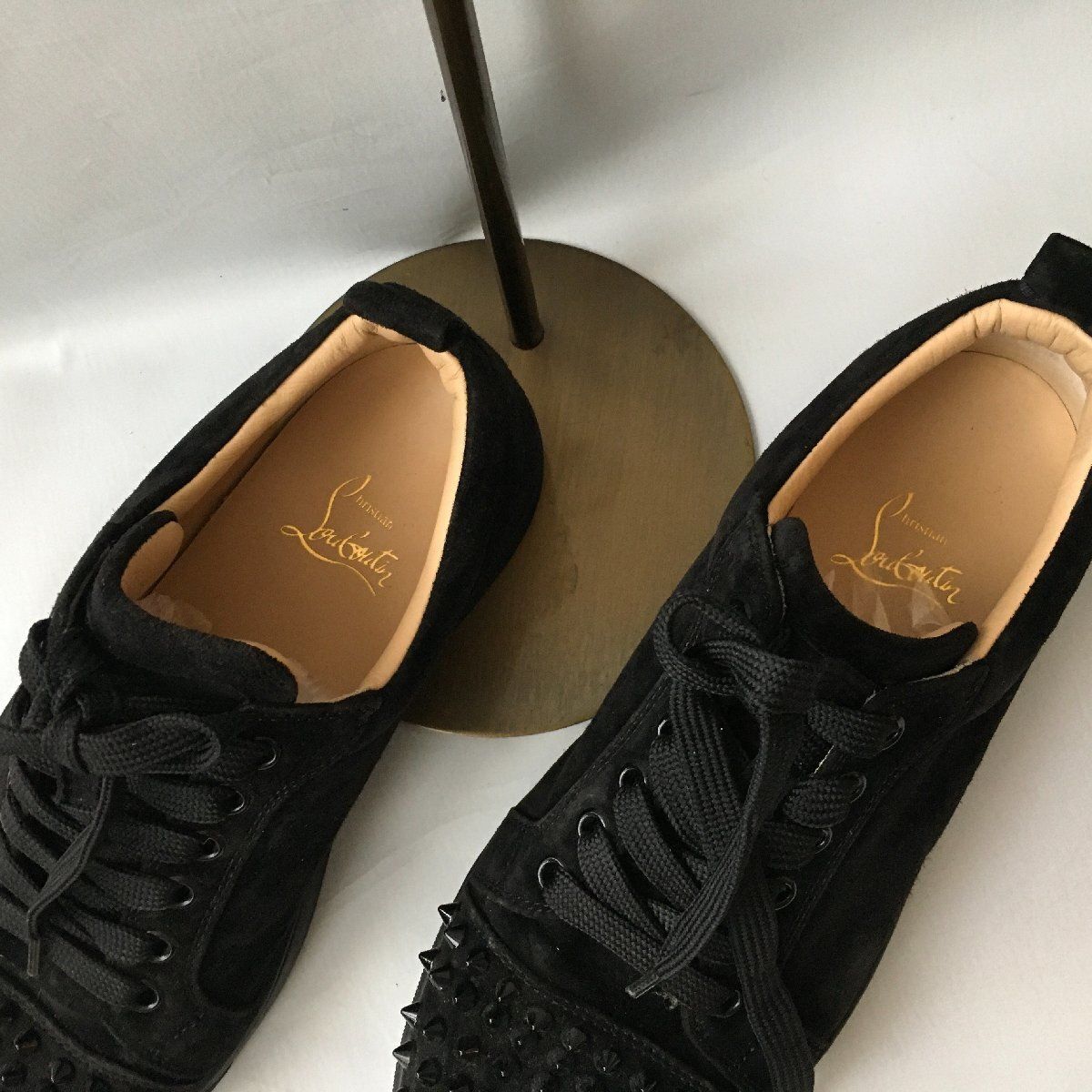 美品 クリスチャンルブタンChristian Louboutin スタッズ スニーカー38 