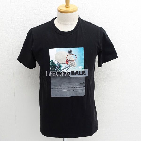 BALR / ボーラー Ｔシャツ/LIFEOFABALR./プリント/ブラック/サイズS  メンズファッション 