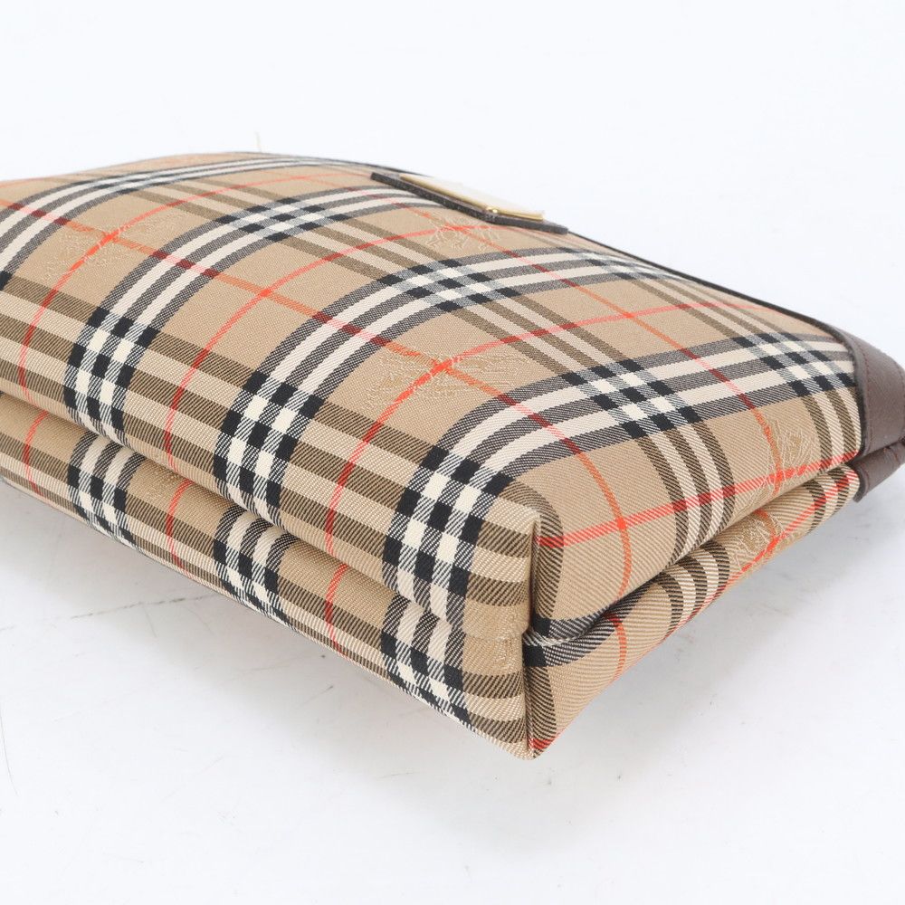 美品　BURBERRY バーバリーロンドン　ノバチェック　シャドーホース　ポーチ 美品 BURBERRY バーバリーロンドン ノバチェック シャドー