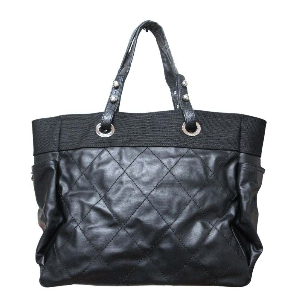 シャネル パリビアリッツGM キルティング 肩掛け ココマーク ブラック トート 良品 CHANEL シャネル パリビアリッツGM ココマーク