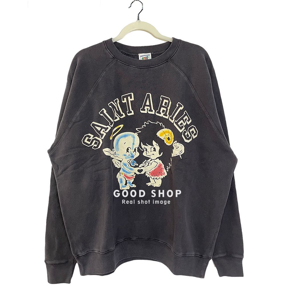 SAINT MICHAEL セントマイケル スウェット 23AW SAINT ARIES ARS CREW NECK SWEAT クルーネック  プリント スウェット