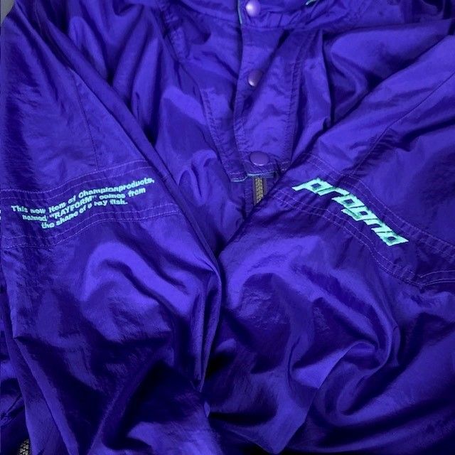 Champion OLDナイロンダブルカラージャージ ジャケット サイズⅬ