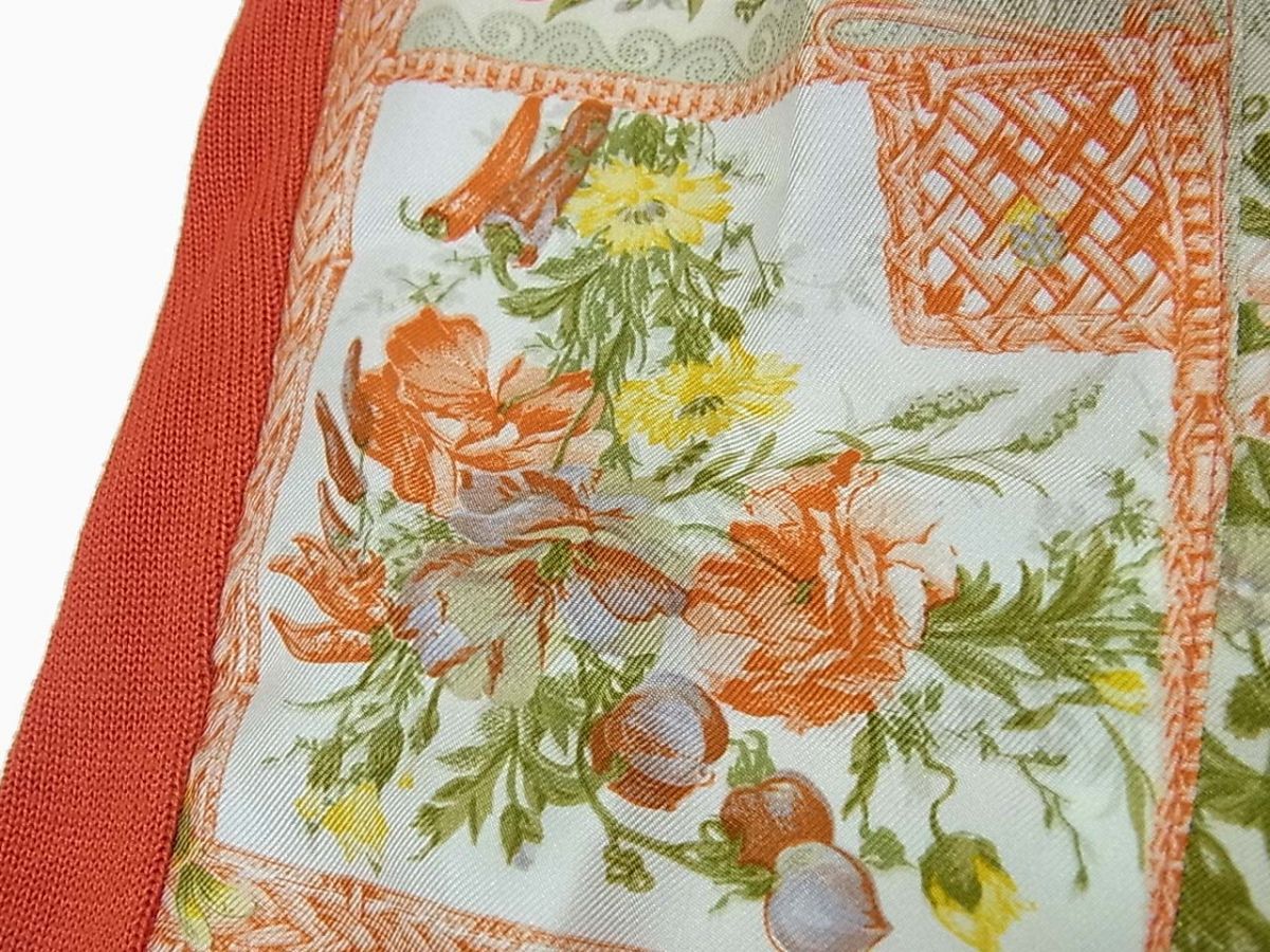 夏物◇ETRO シルク(絹)100％ 花柄 半袖 カットソー スキッパー