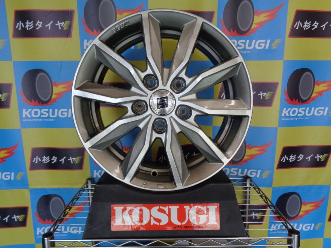 ザインSV 6J-15 5H114.3 +45 セレナ エスクァイアなど 中古ホイール  