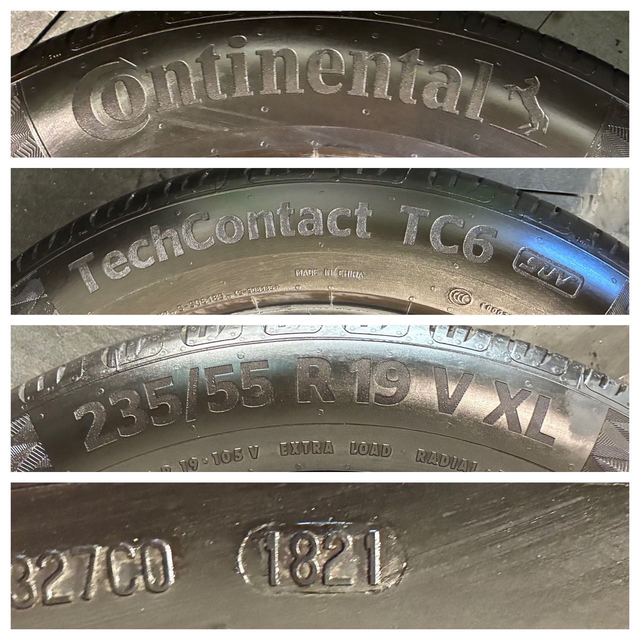 約7.2～7.5分山 コンチネンタル Continental Tech Contact TC6 SUV German technology 235 55R19 2本 h_280 FFCRYSTALESIA_COM