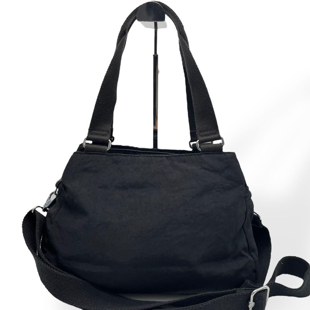 Kipling ナイロン 2WAYショルダーバッグ ブラック 美品 美品 Kipling キプリング 2way ショルダーバッグ ブラック