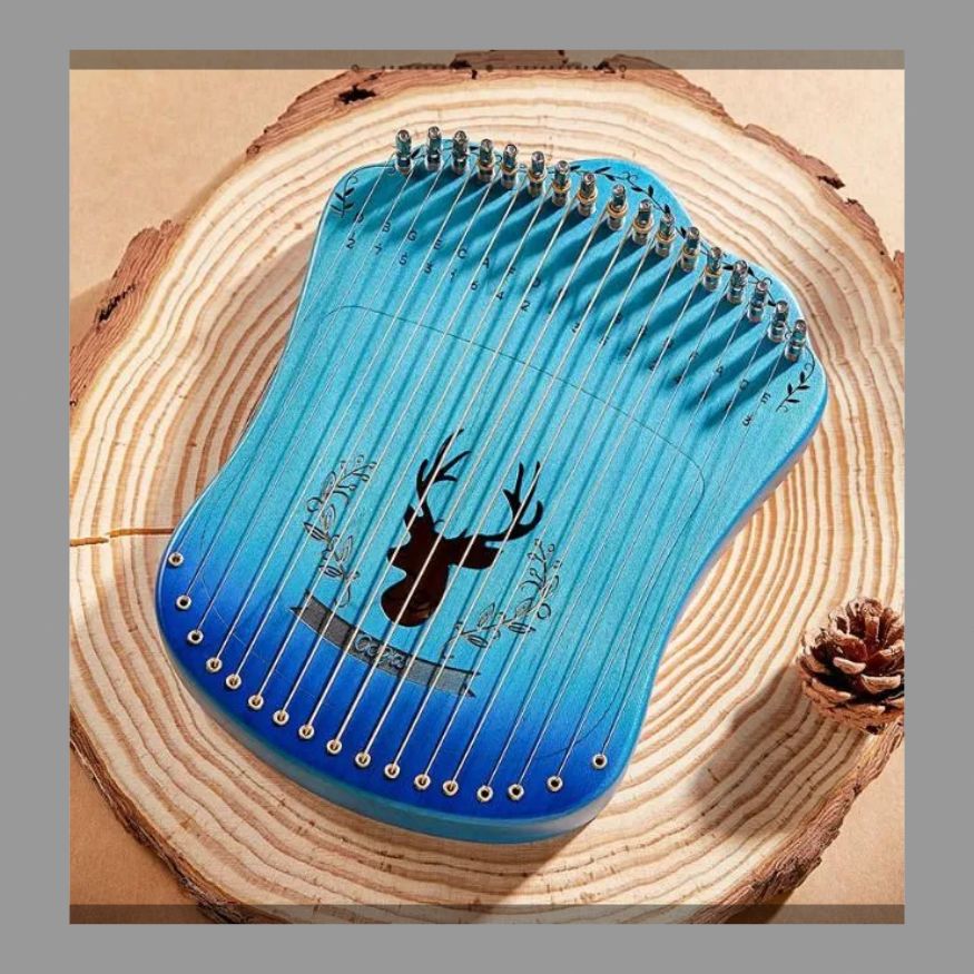 17絃指弾絃琴携帯型ラヤ初心者易学小竪琴箜篌小小衆楽器