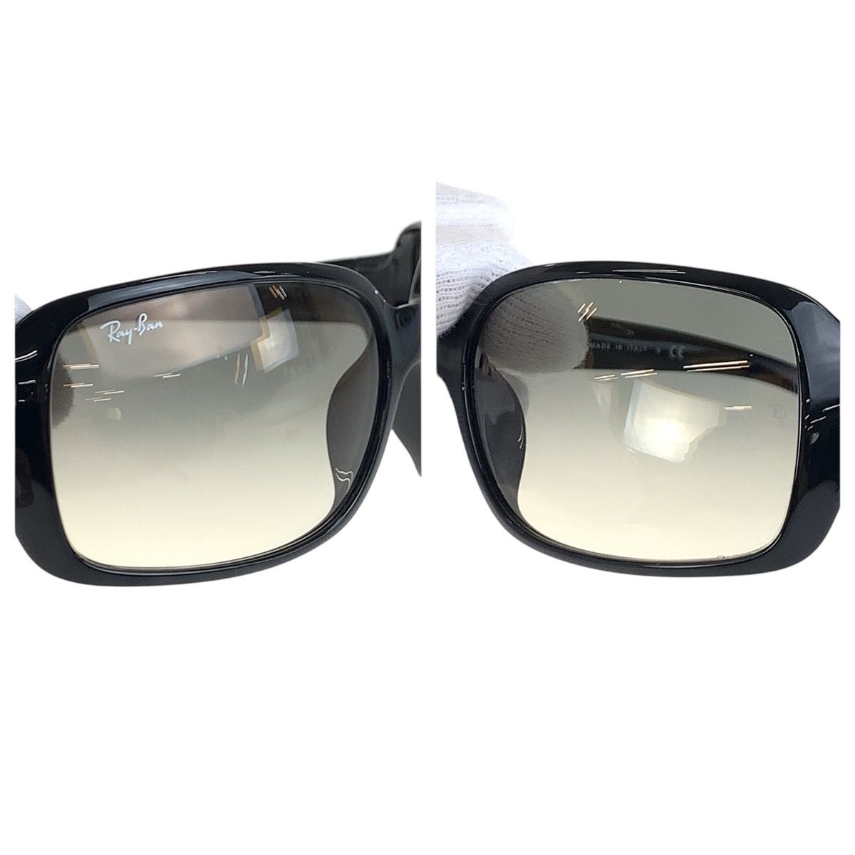 レイバン　サングラス　黒　美品 美品 Ray-Ban レイバン ブラック 黒 シルバー金具 プラスチック