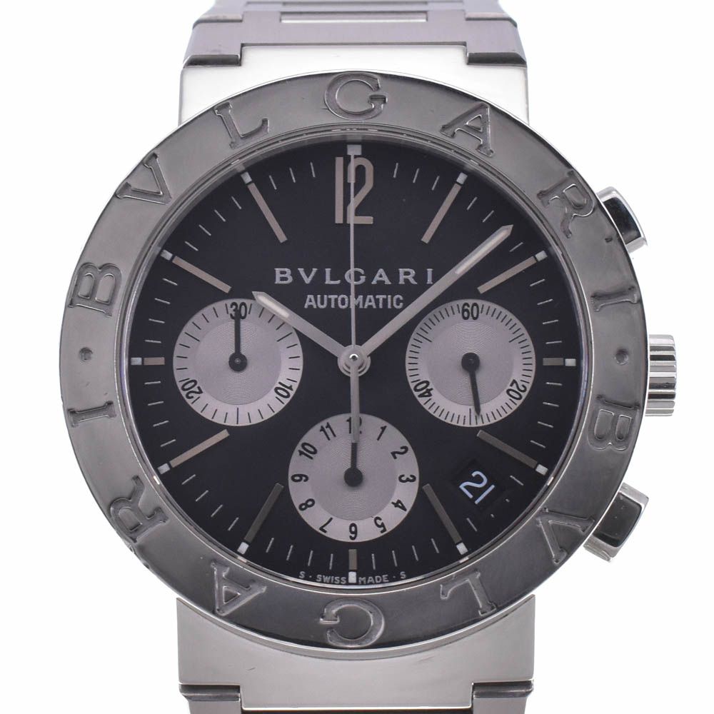 ブルガリ BVLGARI BB38SSCH ブルガリブルガリ クロノグラフ デイト 自動巻き メンズ き L 142667
