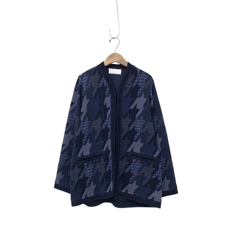 Mame Kurogouchi マメクロゴウチ Houndstooth Knitted Jacket