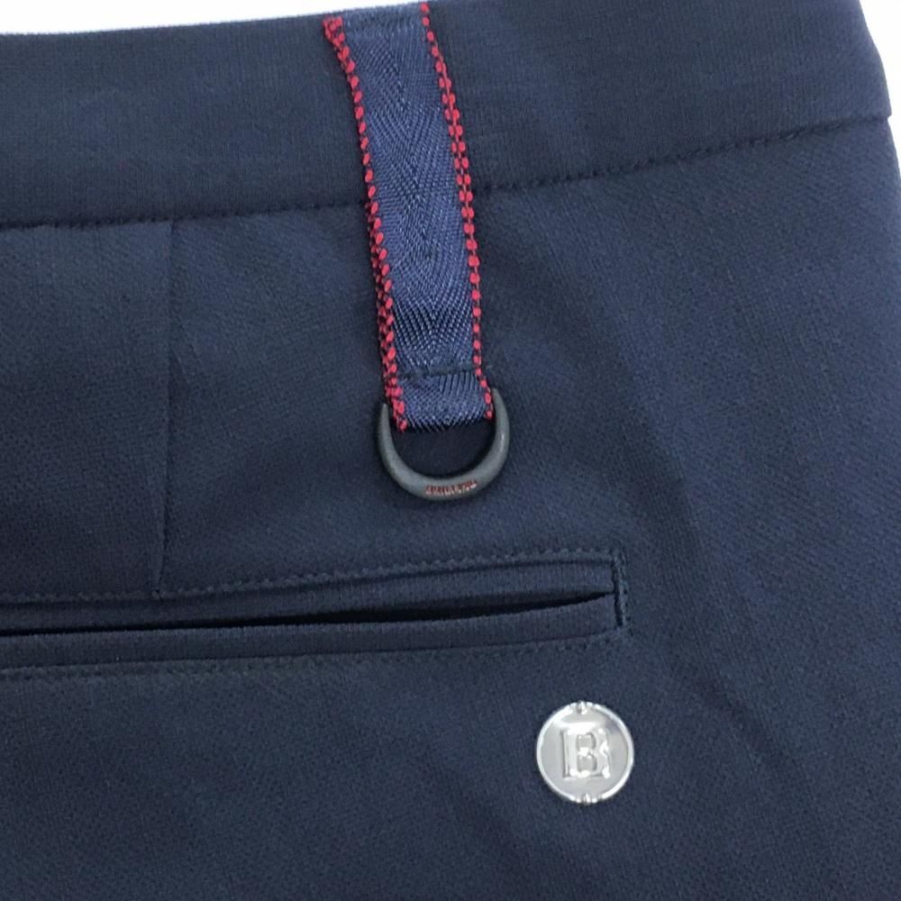 超美品】ブリーフィング パンツ ネイビー ストレッチ 無地 裏地付