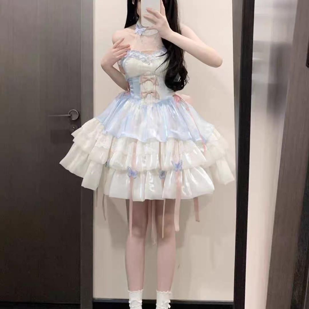 バタフライロリータワンピース♪♪お姫様風で女子会映え