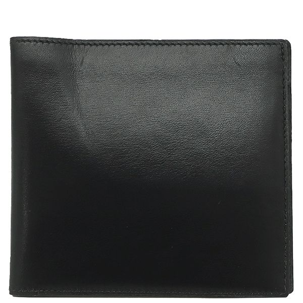 エルメス HERMES 二つ折り財布 コンパクト ウォレット ボックスカーフ ブラック 黒 ○Y刻印