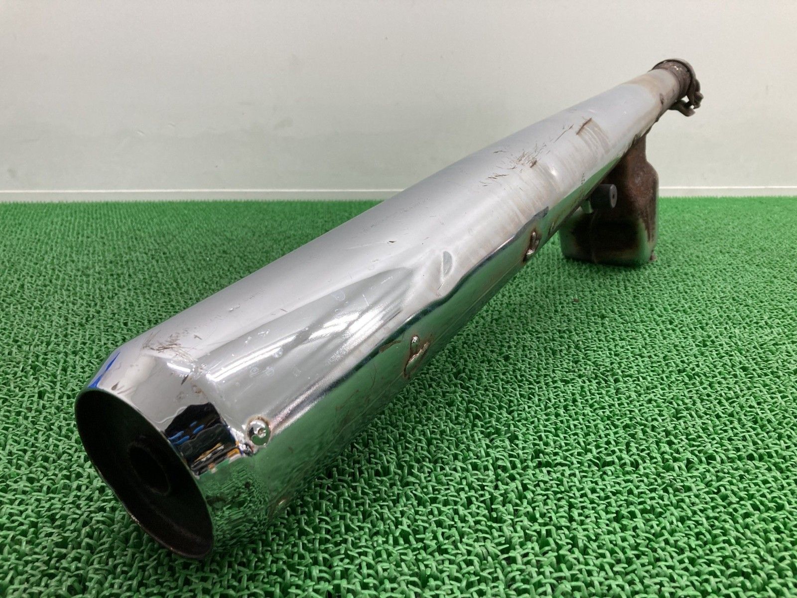 SR400 サイレンサーマフラー 3HTF ヤマハ 純正 バイク 部品 RH01J 機能的問題無し 品薄 品 車検 Genuine oC