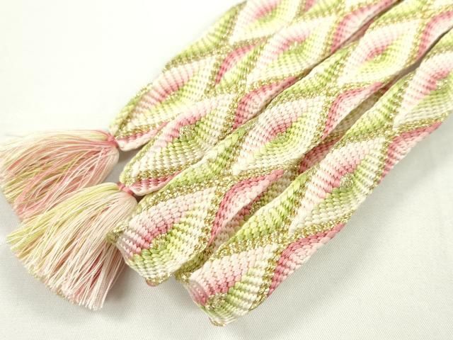 有職組紐道明　帯締め　唐組　　金糸　宮内庁御用　逸品　未使用 平和屋本店□極上 有職組紐道明 帯締め 唐組 桐壺 金糸 宮内庁