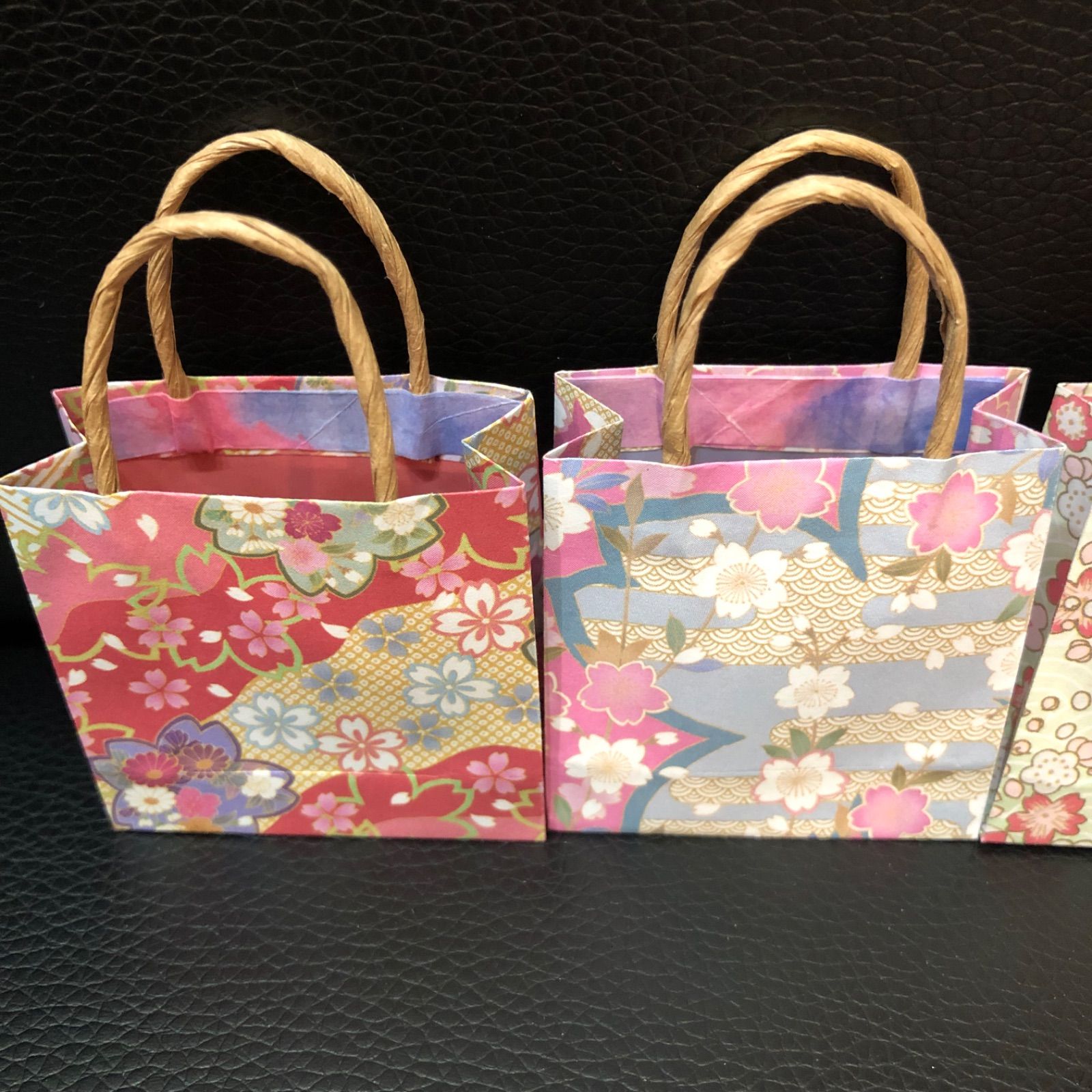 ミニ紙袋 マチ・持ち手付 | 和柄 和風柄 着物柄 | 10枚 - メルカリ