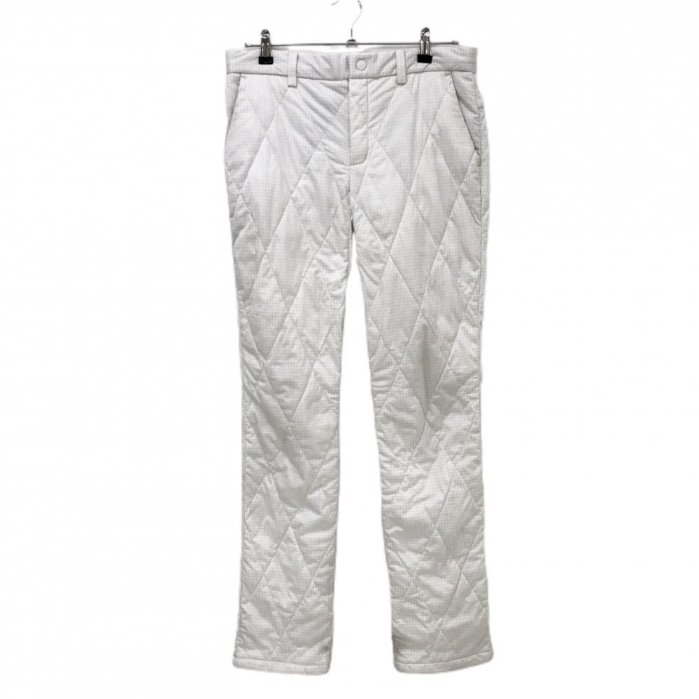 キャロウェイ 中綿パンツ 白×グレー 格子柄 バックロゴ  メンズ L ゴルフウェア Callaway