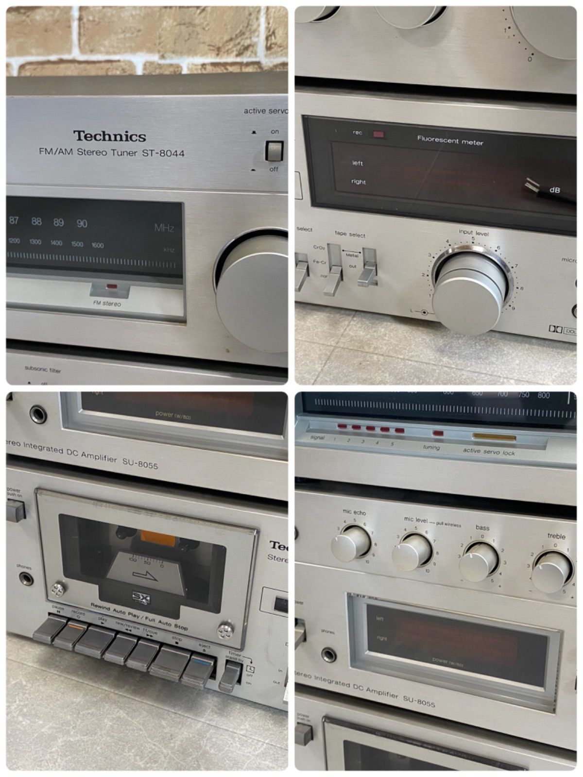 Technics SU-8055 ST-8044 アンプ&チューナーセット オーディオ3点セット テクニクス アンプ SU-8055 チューナー ST-8044