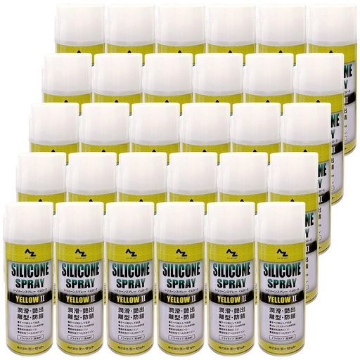AZ エーゼット シリコーンスプレーイエロー420ml|Y007|30個DD059