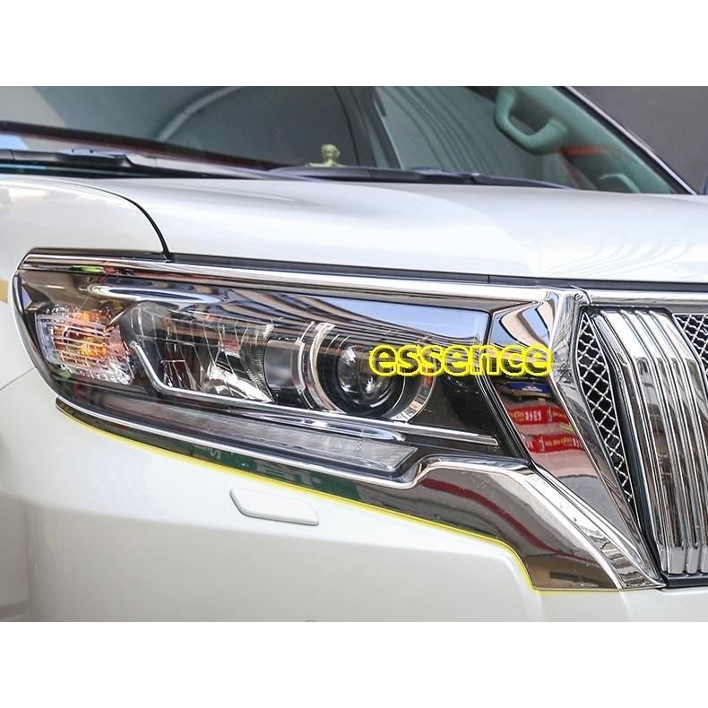 新品 プラド150系 フロントヘッドライトガーニッシュ 2点セット 鏡面 トヨタ ランドクルーザープラド 150系 用 フロント ヘッドライト