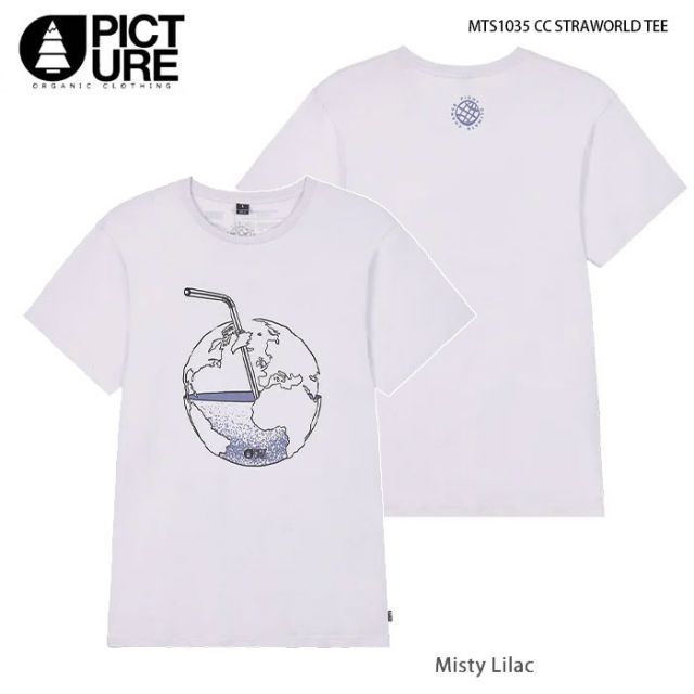 Tシャツ メンズ 半袖 ピクチャー PICTURE CC STRAWORLD TEE 23SS レギュラーフィット Misty Lilac 58623610 MTS1035