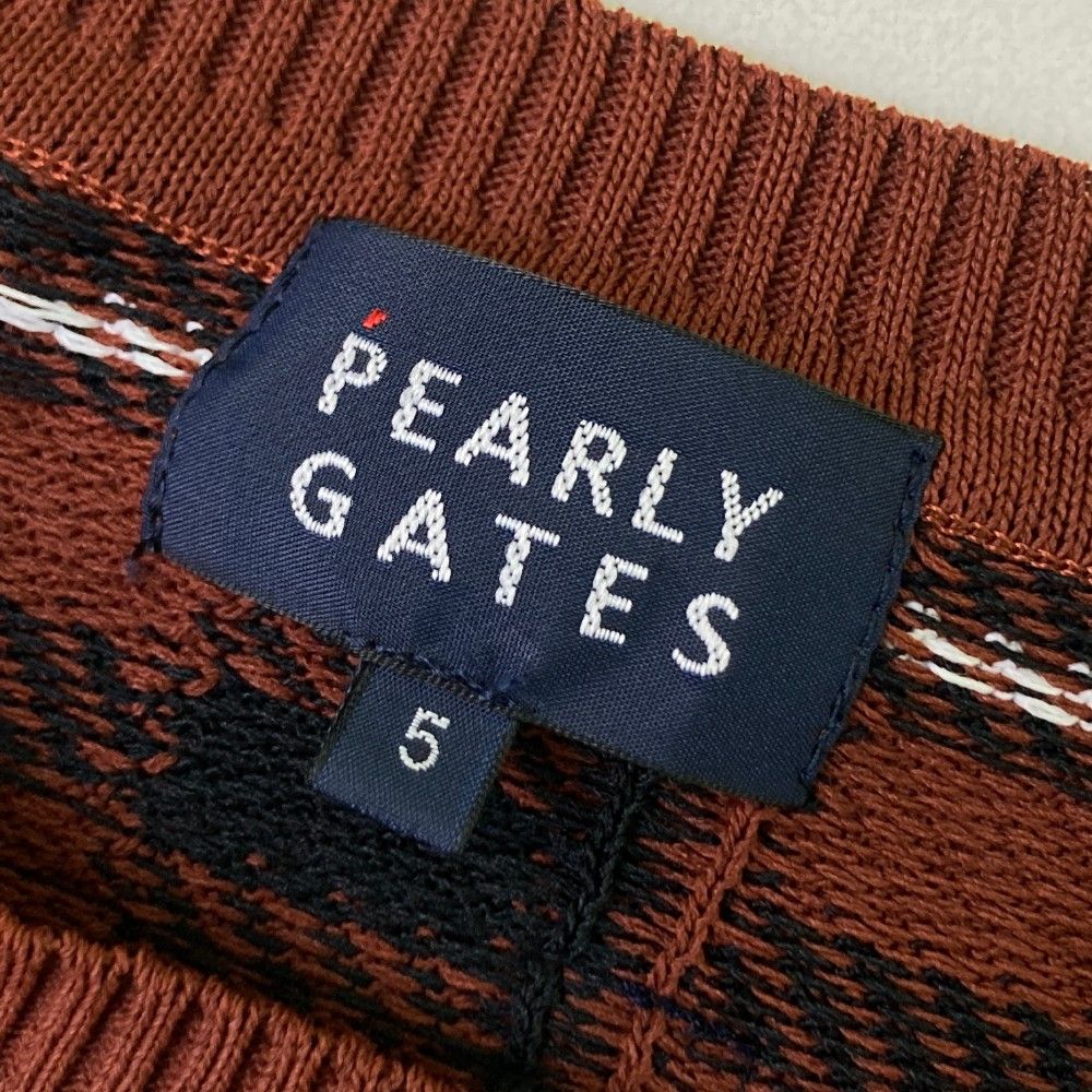 サイズ：5 PEARLY GATES パーリーゲイツ  ニットセーター チェック柄 ブラウン系 [240101434200] ゴルフウェア メンズ ストスト 楽天市場】PEARLY GATES パーリーゲイツ ニットセーター