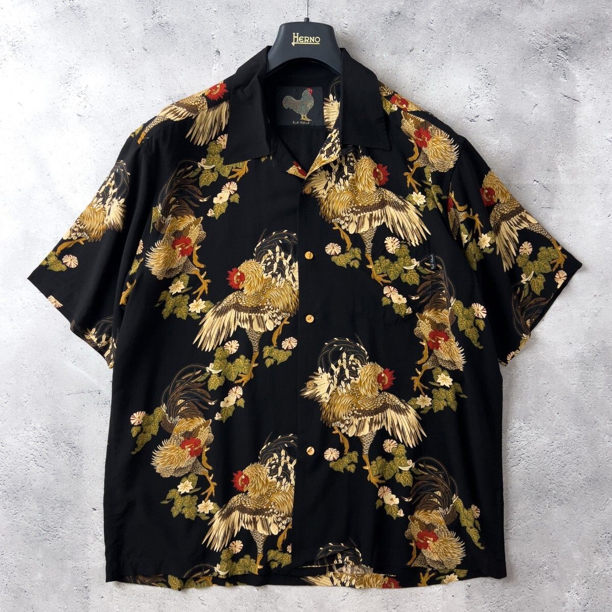 希少 Karl Helmut カールヘルム 半袖 レーヨン アロハシャツ トップス