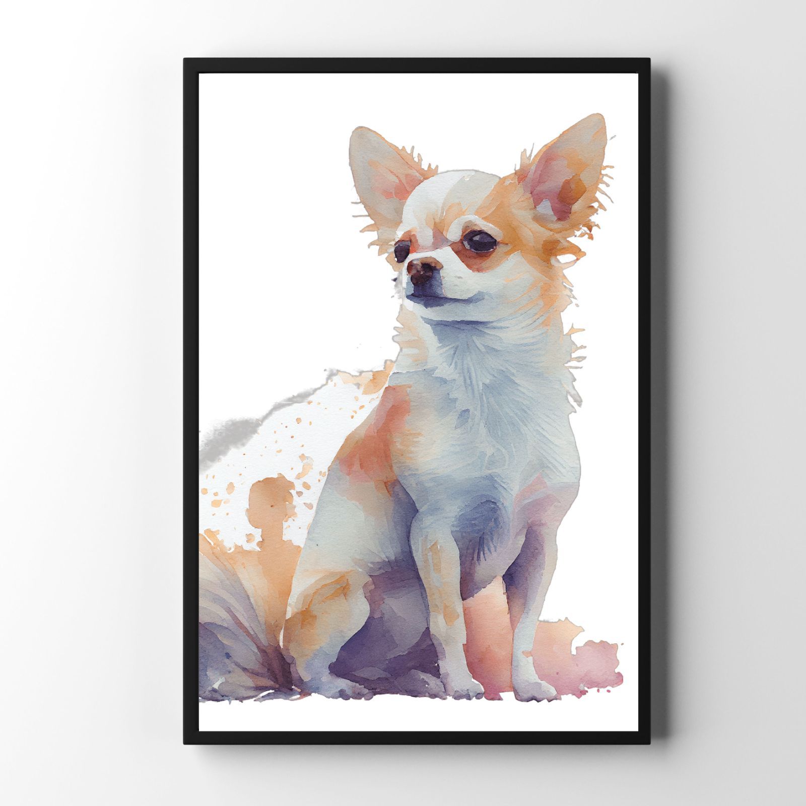 チワワ 水彩 犬アート イラスト ポスター いぬの絵 - メルカリ