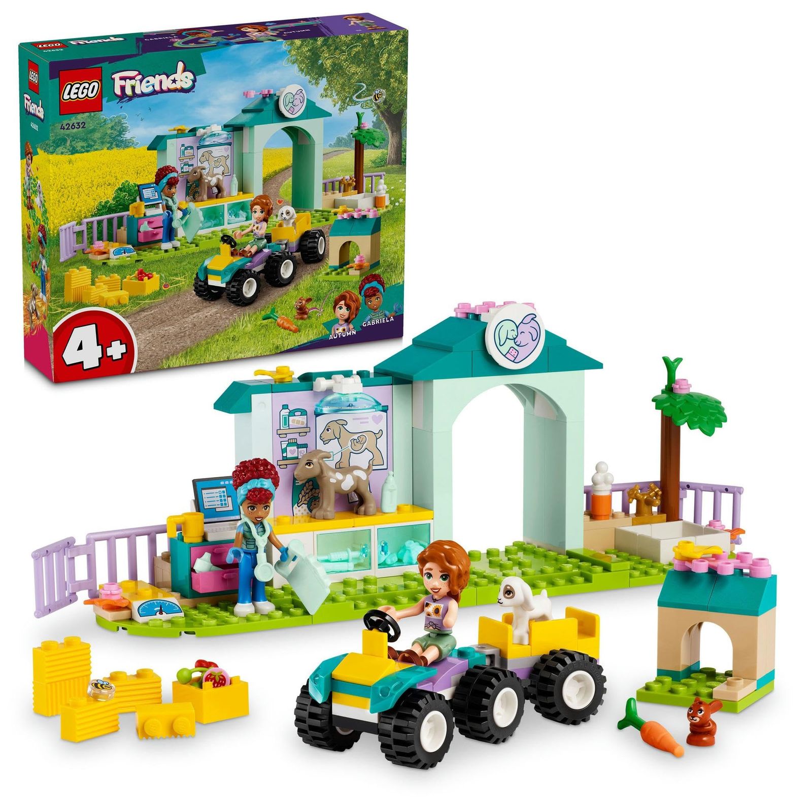 レゴ(LEGO) フレンズ 牧場のどうぶつクリニック おもちゃ 玩具 プレゼント ブロック 男の子 女の子 子供 4歳 5歳 6歳 動物 どうぶつ ごっこ遊び 車 ミニカー 42632 [牧場のどうぶつクリニック]