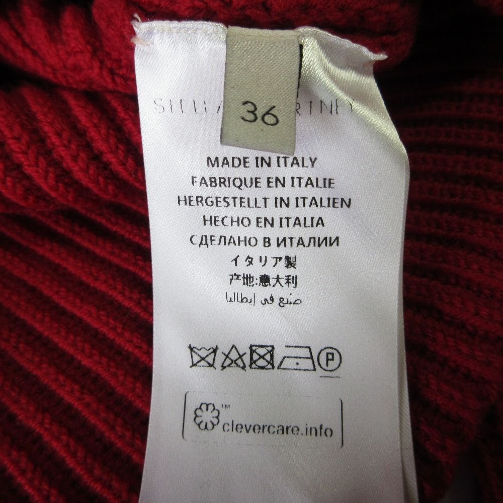 良品 STELLA McCARTNEY ステラマッカートニー ワイド ニット プルオーバー カットソー セーター 36 レッド レディース 古着 中古 Stella McCartney - 良品 STELLA McCARTNEY ステラ