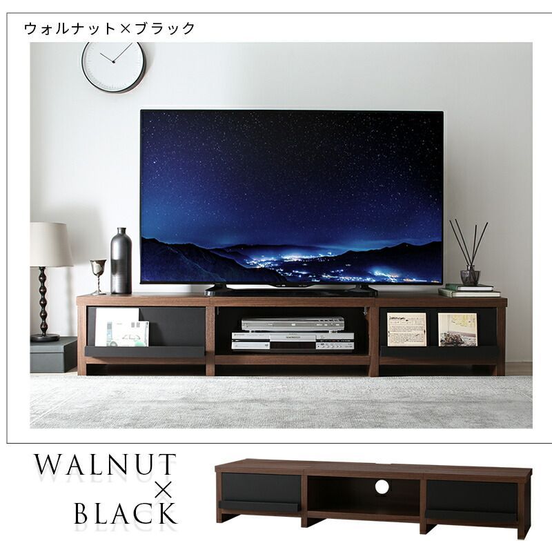 ナチュラル テレビボード 幅180cm ローボード テレビ台 TVボード 引出し コード収納 大容量 たっぷり収納 MARWIL-DEMENAGEMENTS_CH