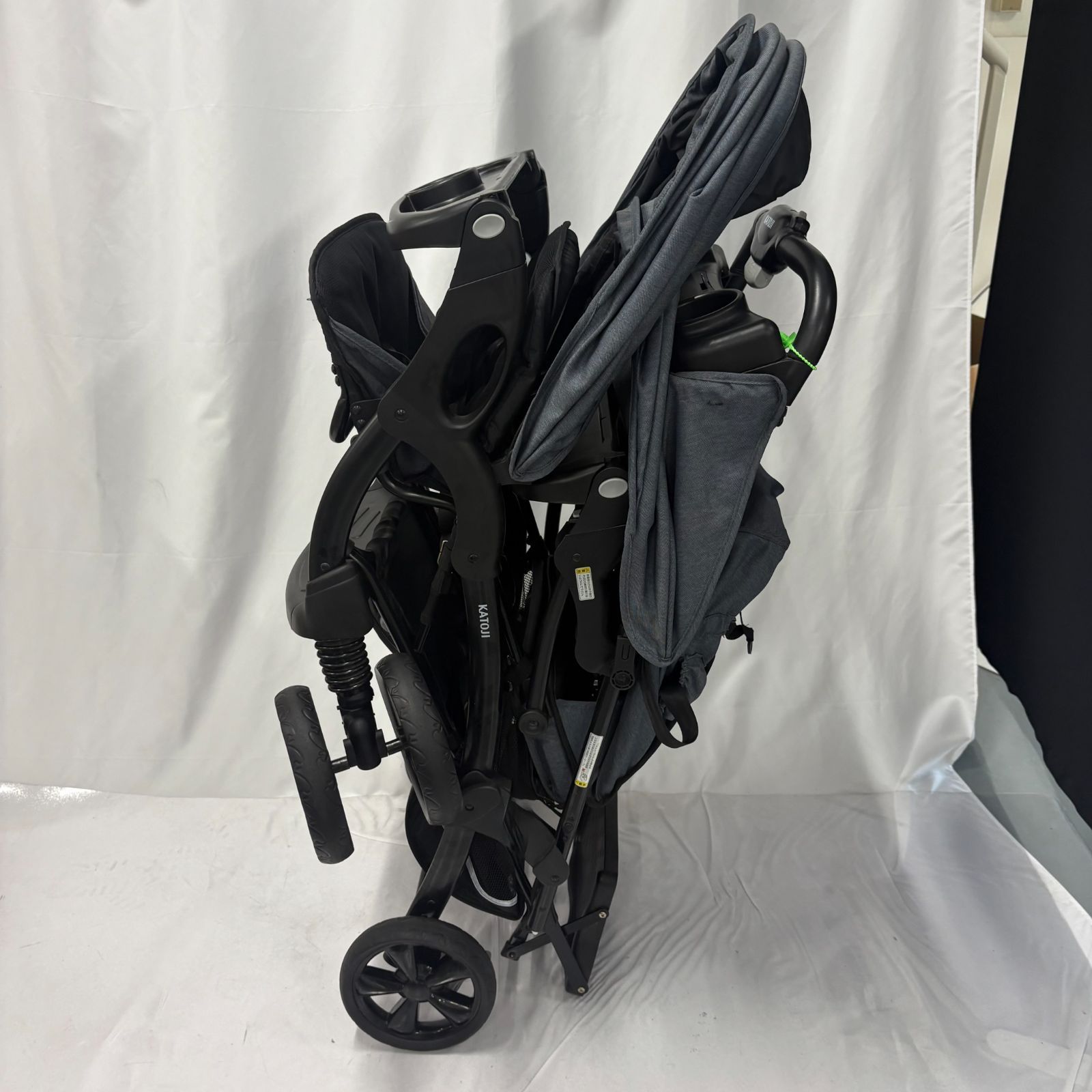 極美品 KATOJI カトージ 2人でゴーDX 2人乗りベビーカー 双子 自立 