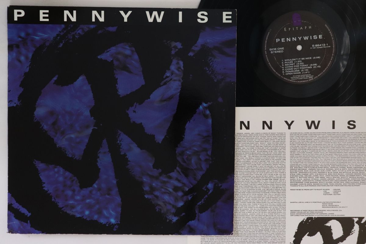 米LP Pennywise Pennywise (- Us Original) E864121 EPITAPH /00260 米LP Pennywise Pennywise (- Us Original) E864121 EPITAPH