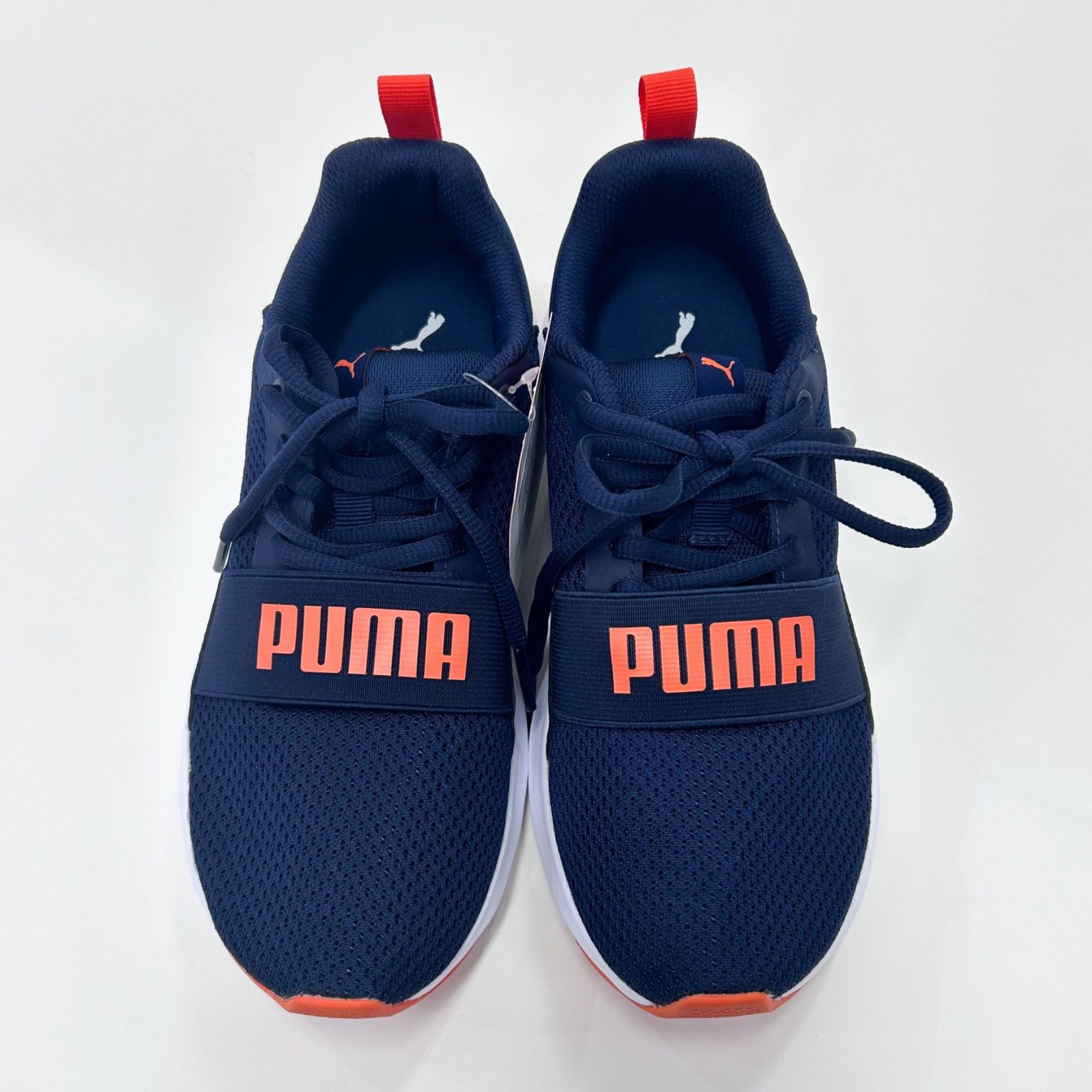 【新品】PUMA Wired Jr 366901 13　プーマ　ワイヤード　ソフトフォーム　ネイビー　オレンジ　キッズ　ジュニア　レディース　スニーカー