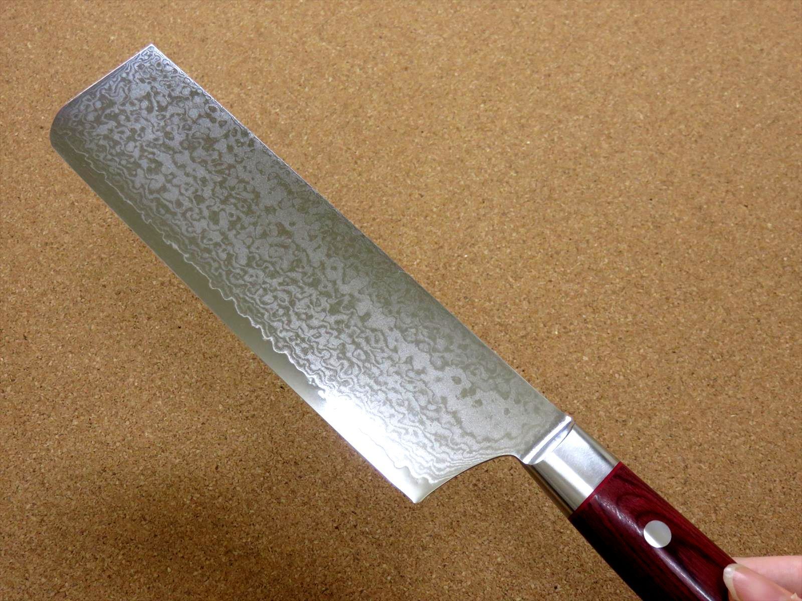 関の刃物 菜切り包丁 16.5cm (165mm) 三昧 クラシック プロ 紅蓮 ダマスカス 33層鋼 芯金VG-10 赤合板 最高級 両刃包丁 野菜切り  日本製 - メルカリ