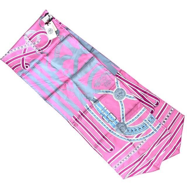 エルメス マキシツイリー slim Cheetahs スカーフ 総柄 ピンク 緑