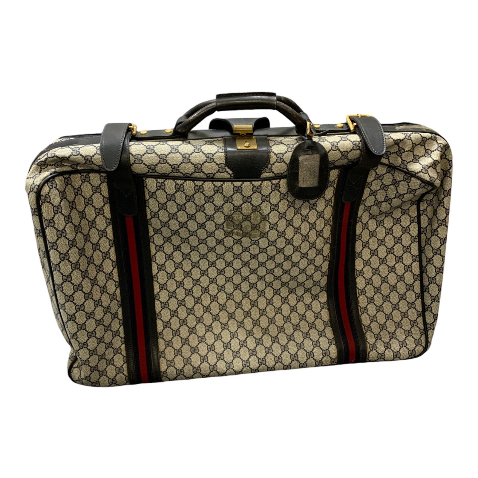 ◇中古品◇ヴィンテージ GUCCI グッチ オールド グッチ スーツケース トランク 大型 CG柄 ネイビー系 旅行鞄 バッグ R76071NE -  メルカリ