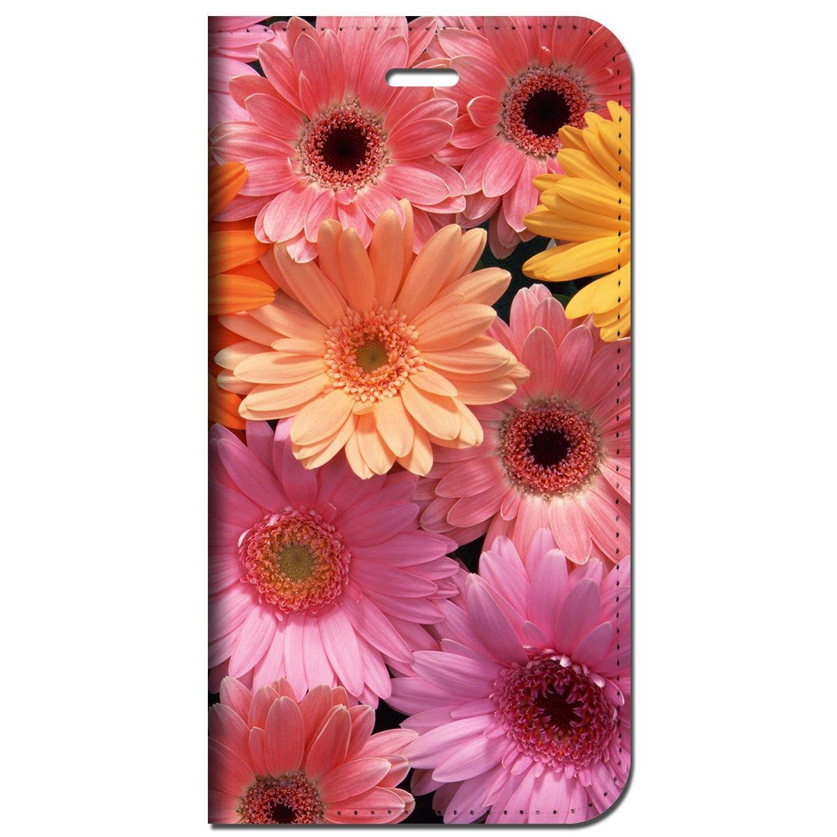 iPhone16 他 手帳型 ケース ガーベラ カラフル  iPhone SE 8 13 12 他 iPhone各機種対応可能 スマホケース  2o