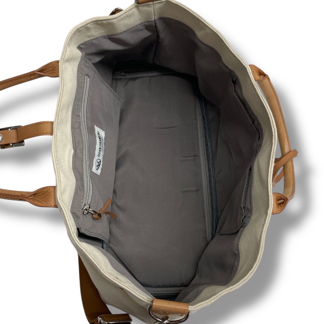 HORN GARMENT ホーンガーメント 2WAY レザー×キャンバス トート