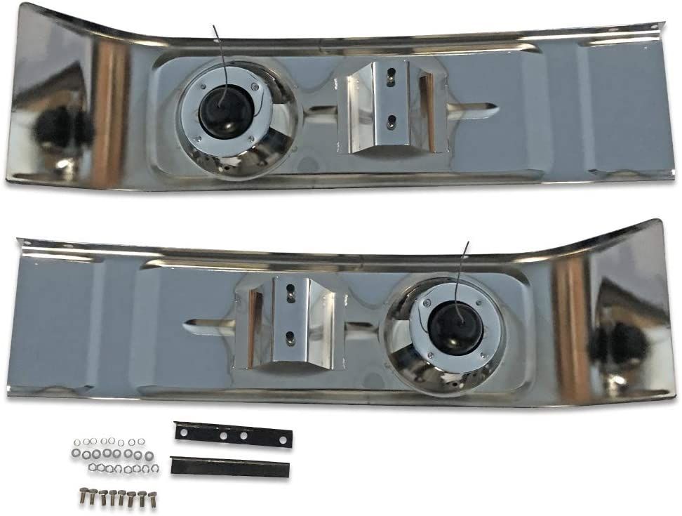 バス レトロ オバQ メッキ バンパー 10トン イエローフォグ付 2400mm