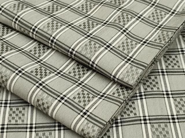 平和屋着物▽上質な紬 単衣 縞 正絹 逸品 CAAV9473ze