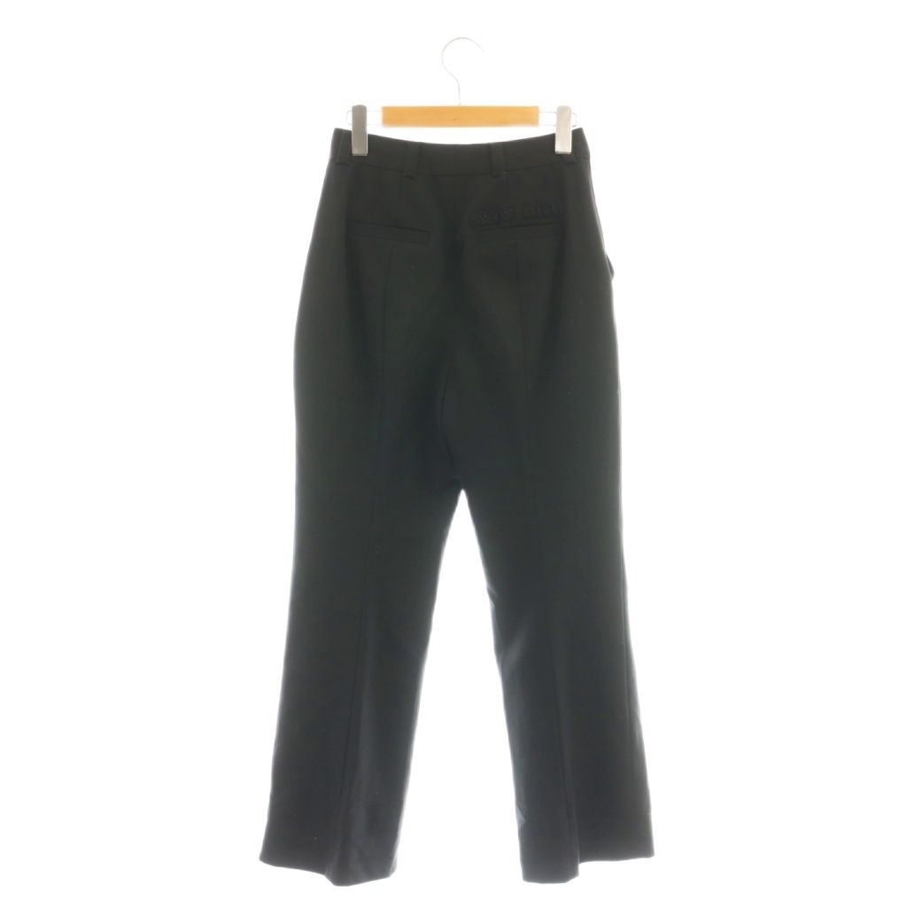 ミュウミュウ miumiu グラン ドゥ プードル パンツ スラックス 36 ブラック MP1697 DF OS SH