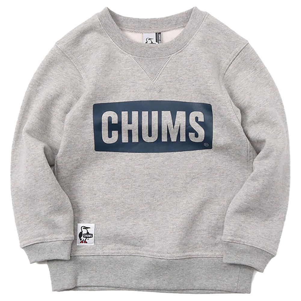 M_H/Gray x Navy [チャムス] トレーナー Kid's Logo Crew Top ボーイズ H/Gray x Navy