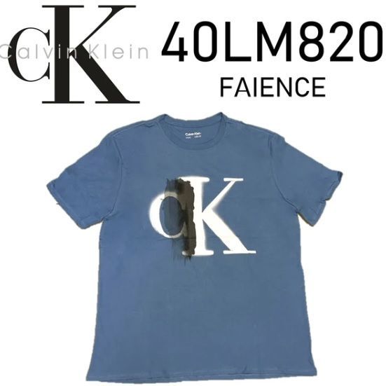 SALE希少品 CALVIN KLEIN(カルバンクライン) Tシャツ 40LM820 ブルー M～XLサイズ 送料無料