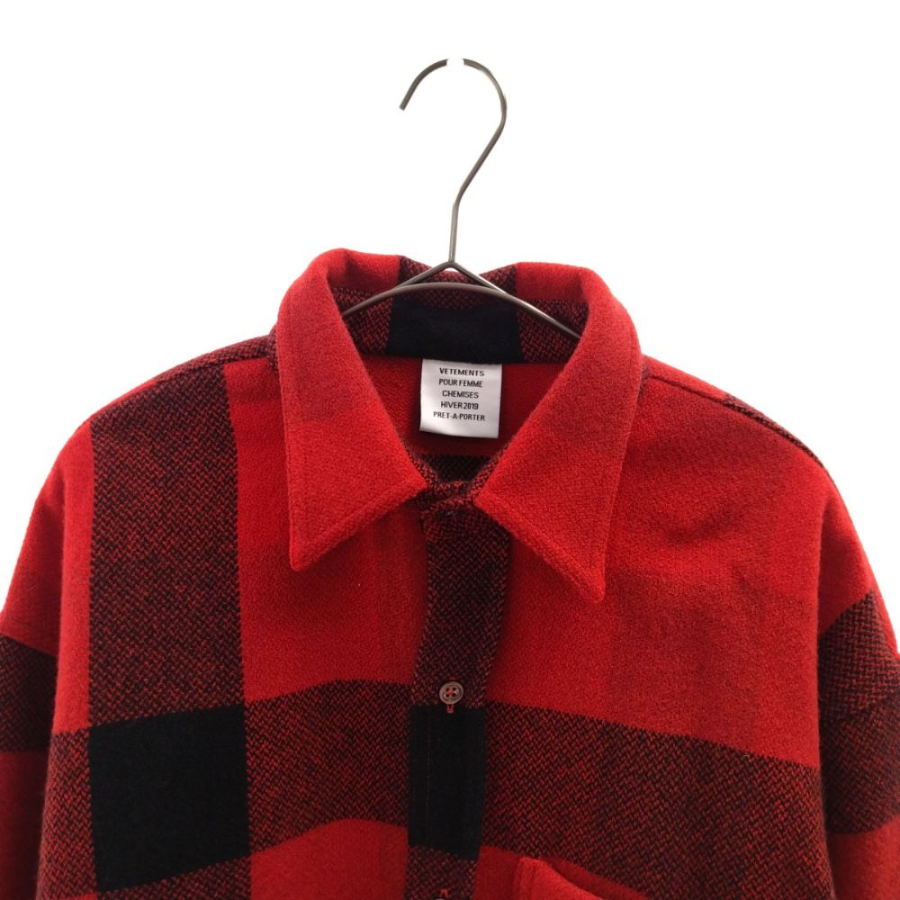 VETEMENTS (ヴェトモン) 19SS Over Size Western Wool Flannel Check