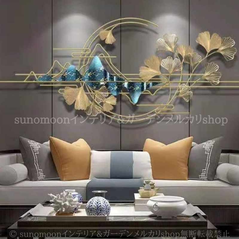 イチョウ ウォールアート 銀杏 山 壁掛けインテリア ウォールデコレーション ヴィンテージ調 アンティーク調 モダン 感 おしゃれ 玄関 リビング 壁 装飾 オブジェ 8-14 NEXPOTALLINN_EU