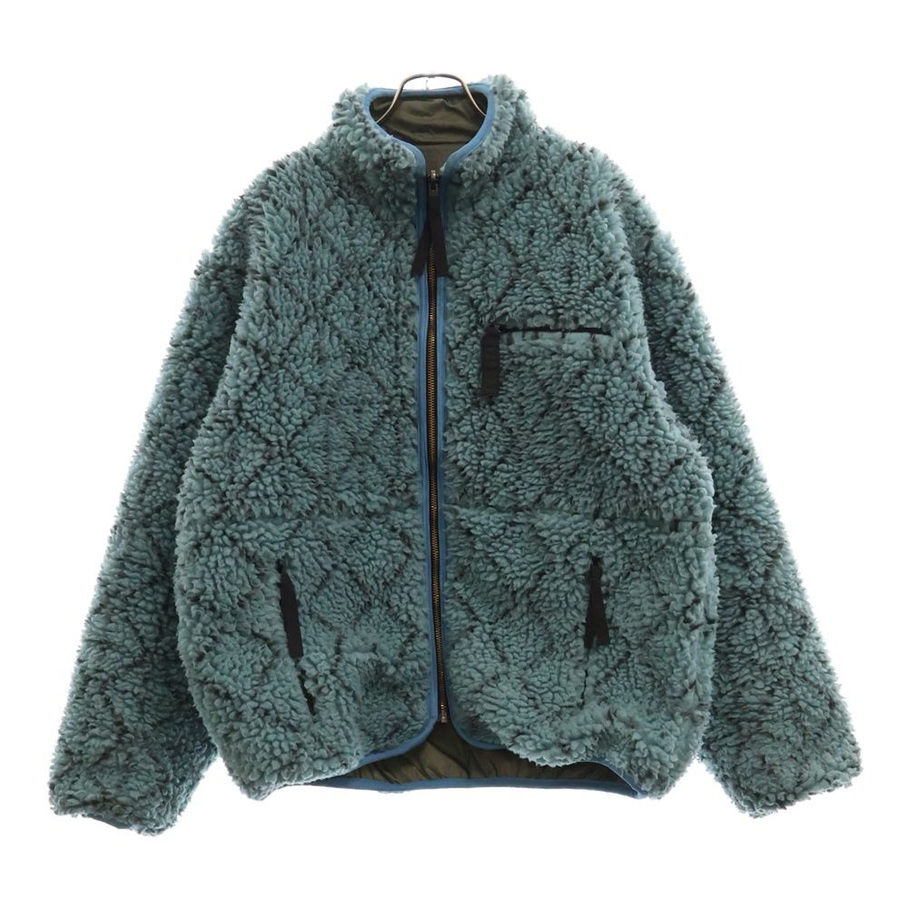 KAPITAL キャピタル Sashiko Boa Fleece Reversible Blouson 刺し子 ボアフリース リバーシブルブルゾン ジャケット ブルー|カーキ EK-1334